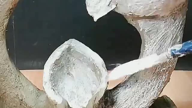 Best Cement Sand Waterfall Fountain Making Idea