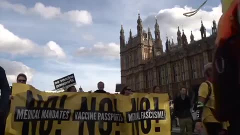 London Anti vax Protestors