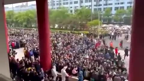 🚨 Huge protests erupting in Shanghai, China against lockdowns ⚡