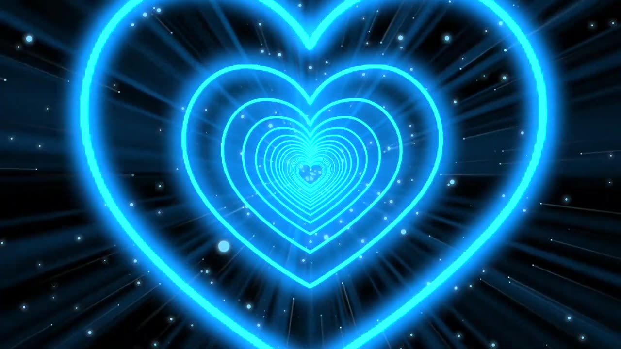 803. Heart Background💙BLove Heart Tunnel Background Video Loop Heart Wallpaper [4Hours]