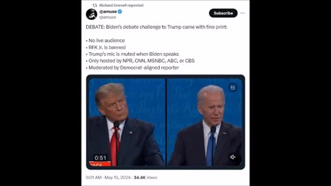 Biden's debate with Trump comes with his demands