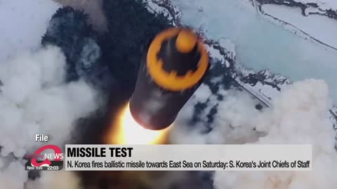 N. Korea fires ballistic missile towards East Sea on Saturday_ S. Korea’s Joint