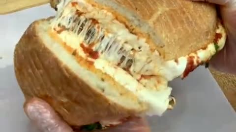 cheese fried eggplant sandwich