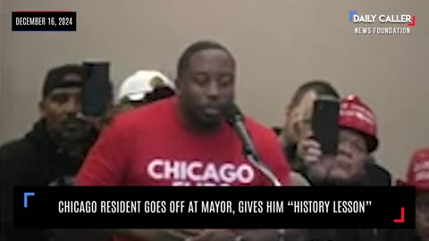 Chicago Resident Goes Off At Mayor, Gives Him "History Lesson"