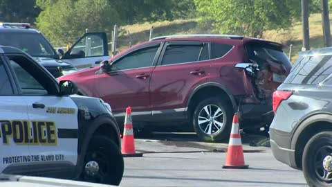 Empty North East ISD school bus involved in 3-vehicle accident