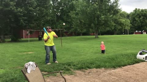 2018.06.25 Nolan Playing Ball With the Boys