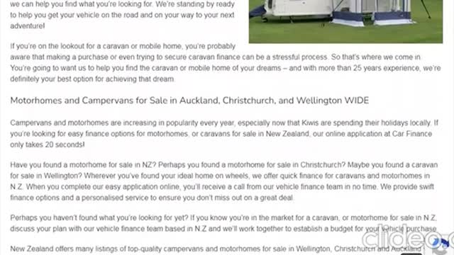 Motorhome for sale NZ