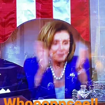 Nancy Pelosi Falls during Biden's State of the Union Address.