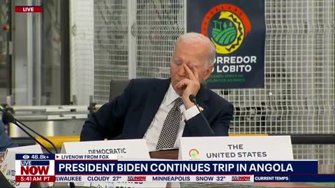 Biden sleeps at summit in Angola