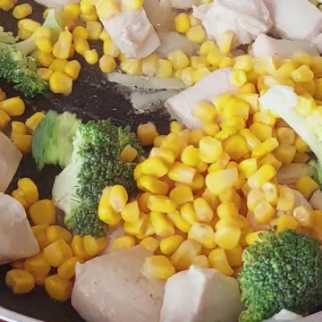 Pasta with chicken Broccoli and Corn #food #cooking #recipe #pasta #homecooked