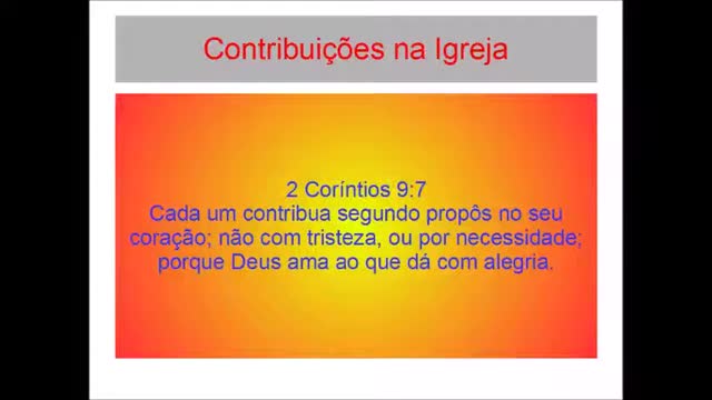 Estudo - Contribuições na Igreja