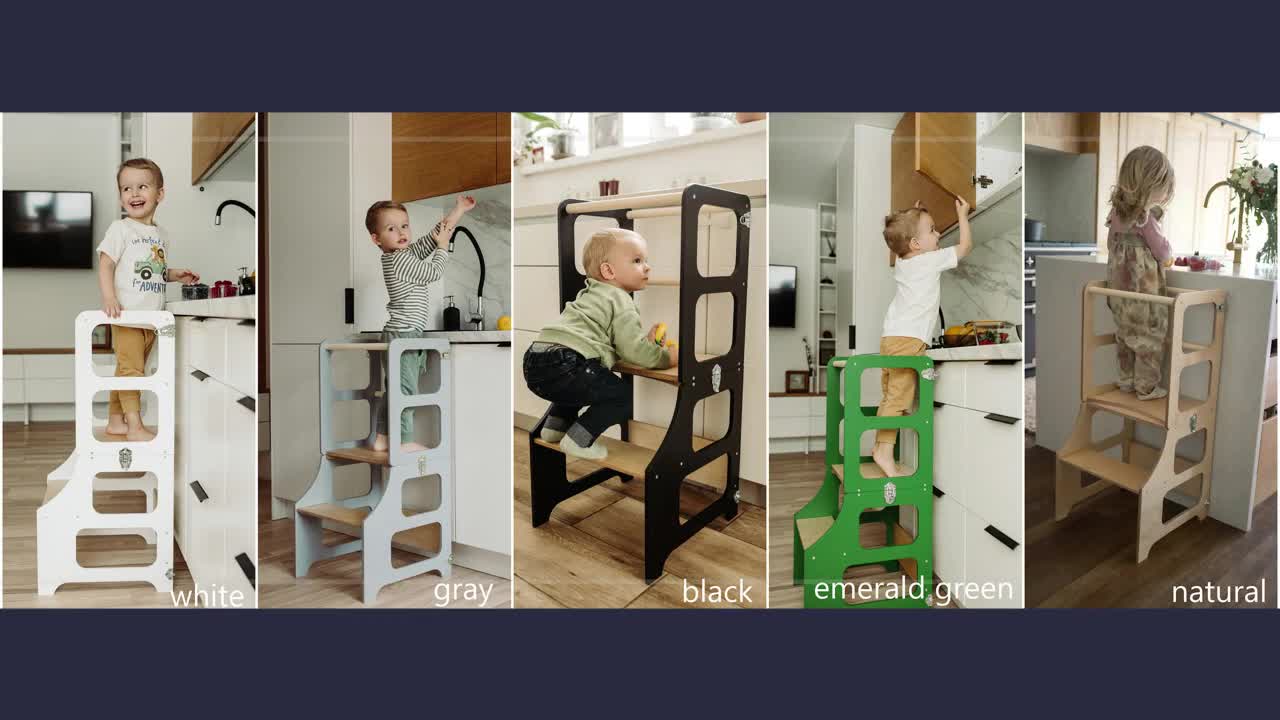 Buy 3-in-1 Kitchen helper stool for toddlers with slide from Century Art