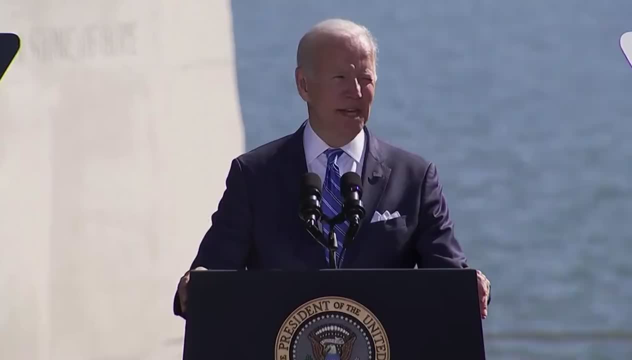 Biden: The violent, deadly insurrection on the Capitol nine months ago was about white supremacy.