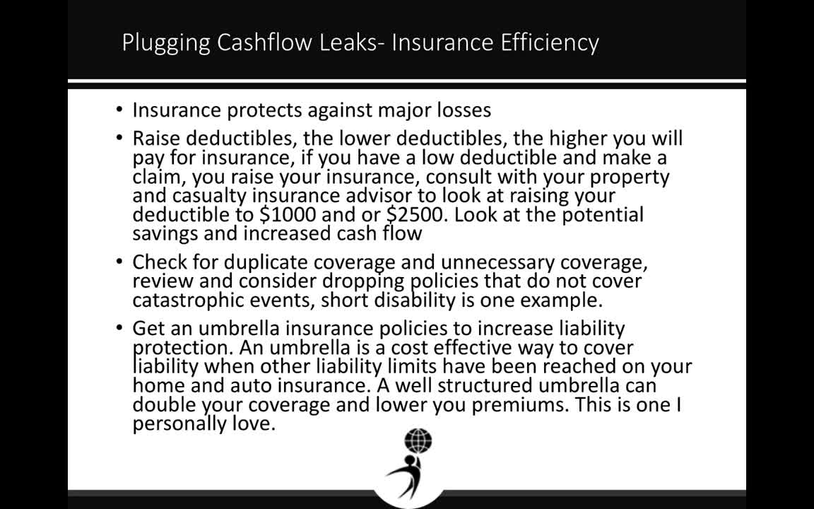 Holistic Wealth Creation Course: Lesson 6: The Importance of Plugging Cashflow Leaks