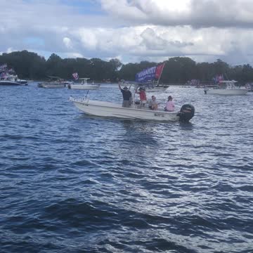 Start of Trump Boat Parade Centra Florida 2020
