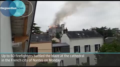 Basilica of Saint-Donatien in Nantes engulfed by blaze