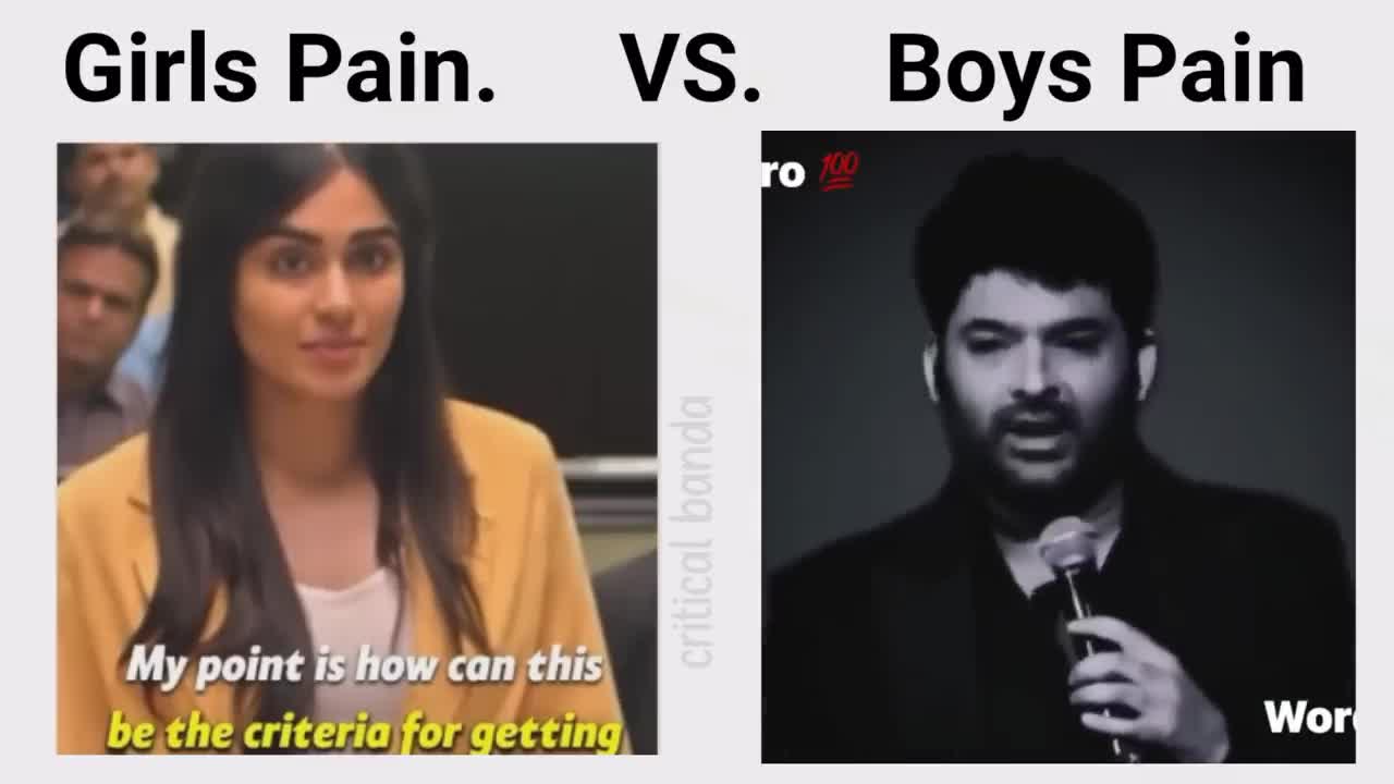 Girls Pain VS Boys Pain