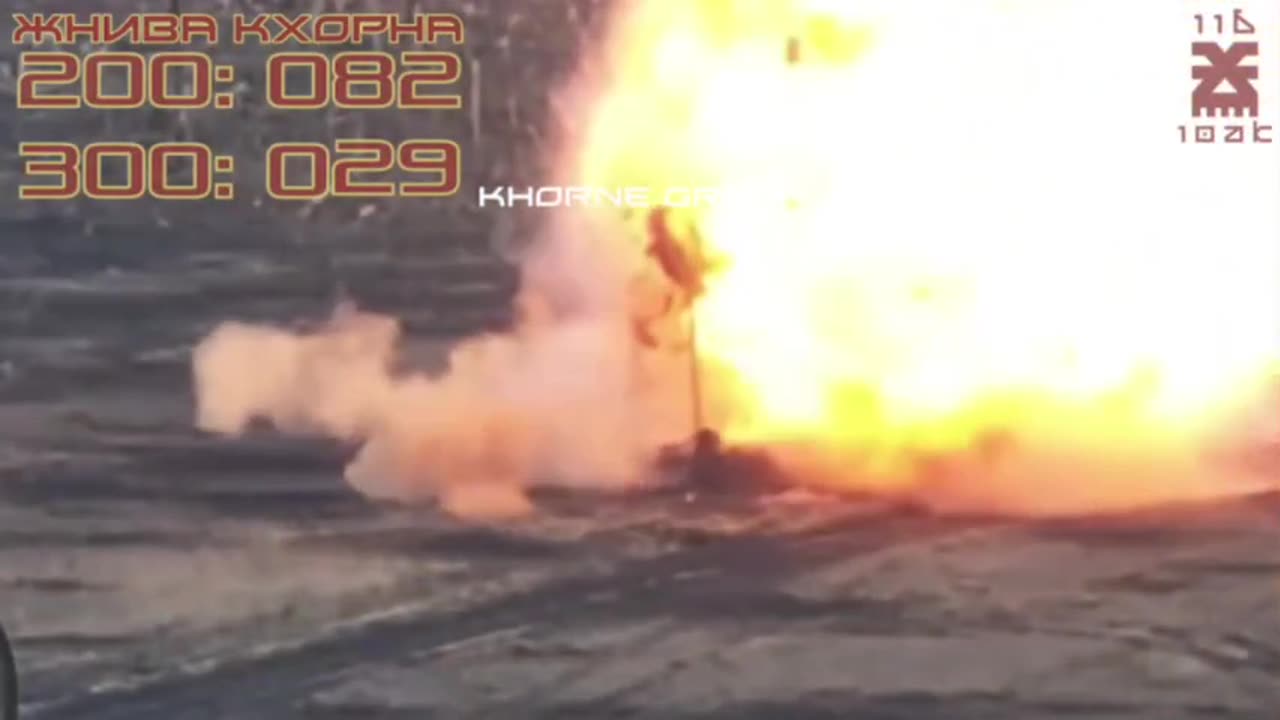 Must See Detonation of a Tank Hit By RPG Drone