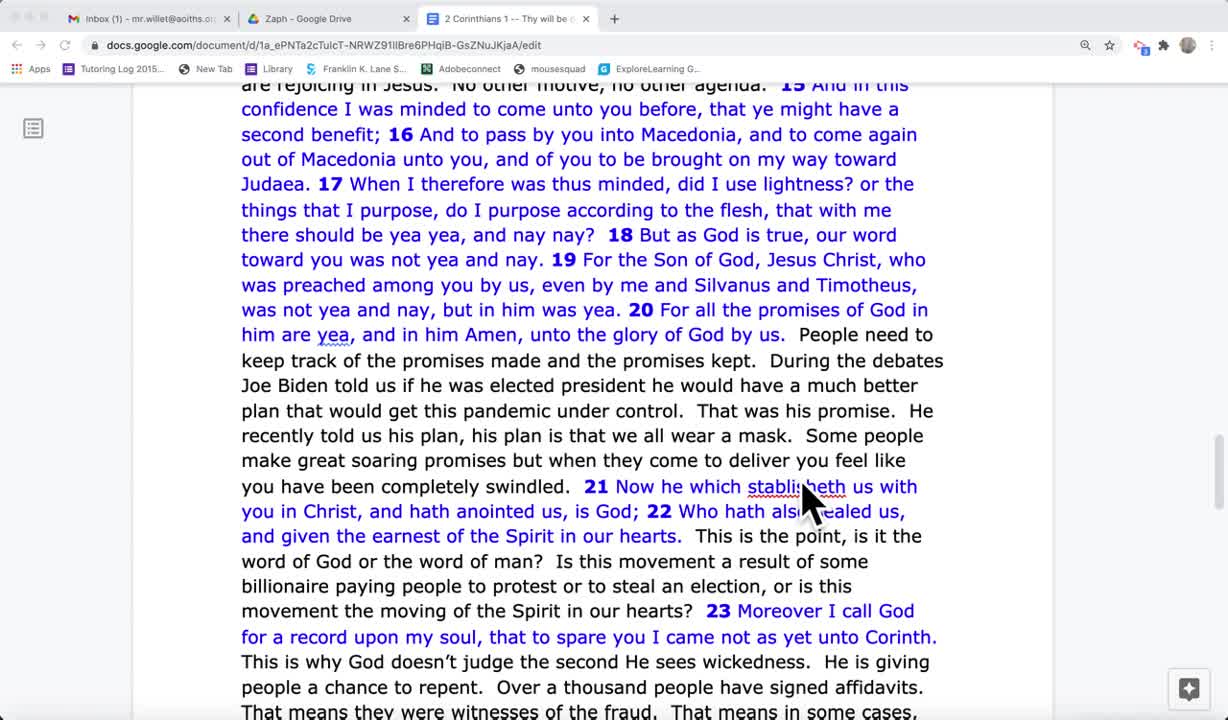 Thy Kingdom Come, Thy will be done!