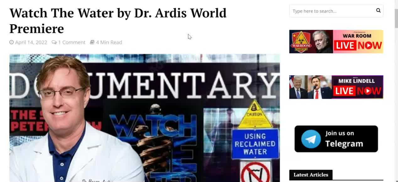 БУДЬ ОСТОРОЖЕН С ВОДОЙ (СМОТРИ ЗА ВОДОЙ)--ДОКТОР АРДИС