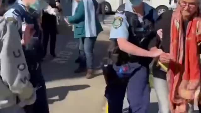 Queensland Police Arrest Elderly Lady Peacefully Protesting For Human Rights