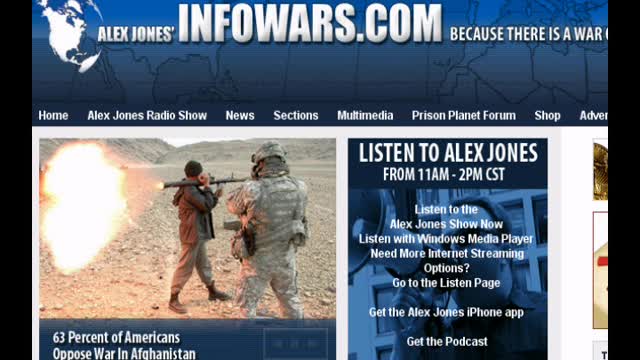 ALEX JONES SHOW FULL Episode Jan 03 2011 Monday Archive