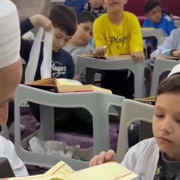 Child is going to sleep in madrasa