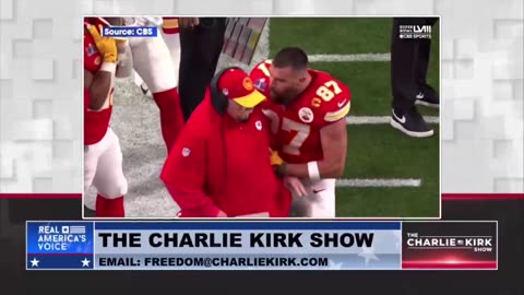 Charlie Kirk: 'Too much spike protein' caused Travis Kelce to shove coach