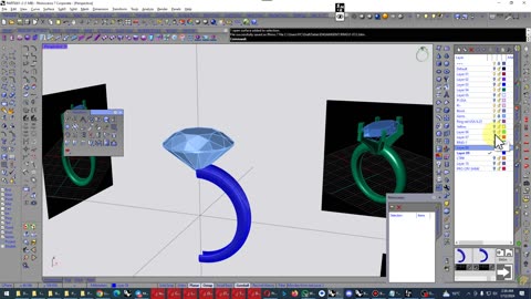 Engagement Ring Custom 3D CAD Modeling With Rhino 3D