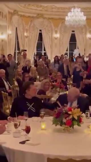Elon Musk is rocking out to YMCA at Mar-a-Lago w/ Donald Trump, Barron & Melania 🤣