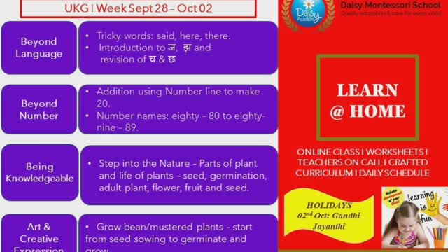 Online class for Indian preschool