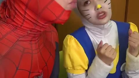 fight for sweets 😂😜 spider man comedy