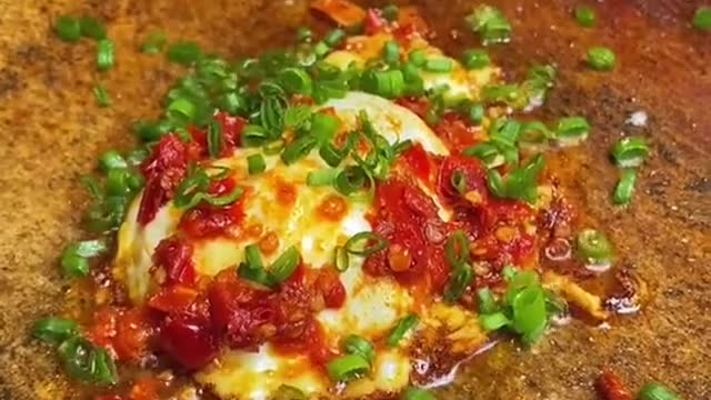 Egg sandwich on charcoal