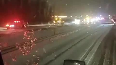 Aftermath of Huge Pile up in the Snow