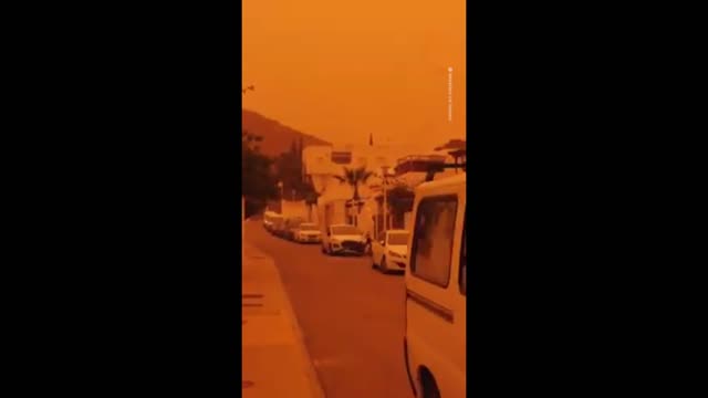 Storm Carries Dust & Sand From Sahara Desert Into Spain