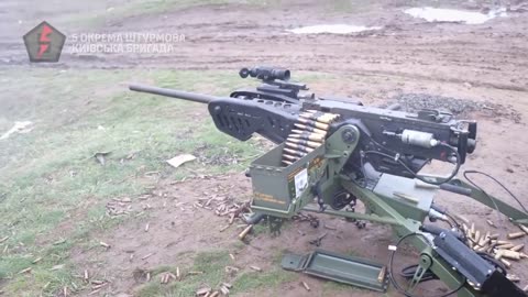 Ukrainians Testing Machine Gun Turret