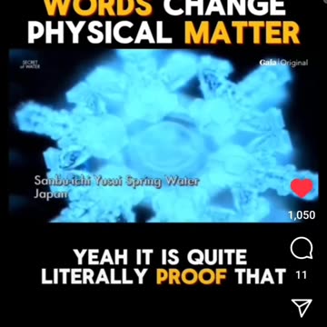 Scientist prove words can change physical matter