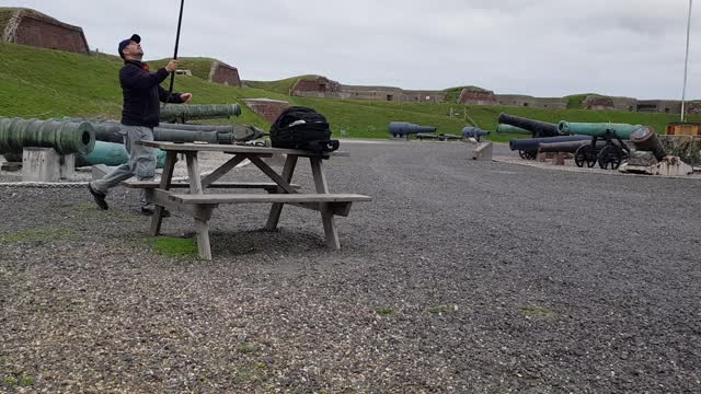 Mounting the GoPro on the TELESIN 3 meter selfie stick. 18th Sep 2022