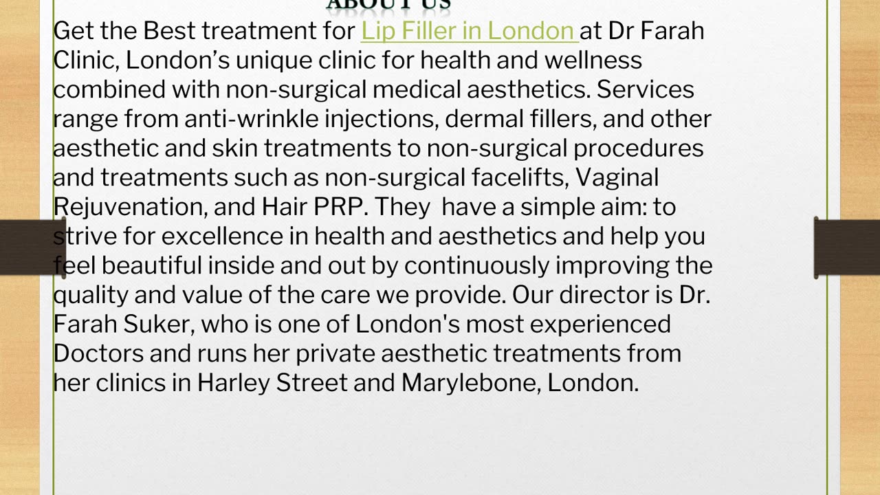 Lip Filler in London