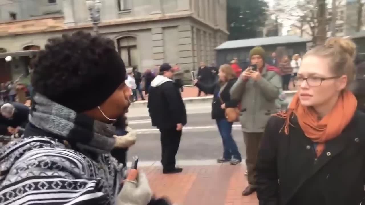 Anarchists Get Heckled By Black Guy Who Gets Called An Uncle Tom In Portland Oregon