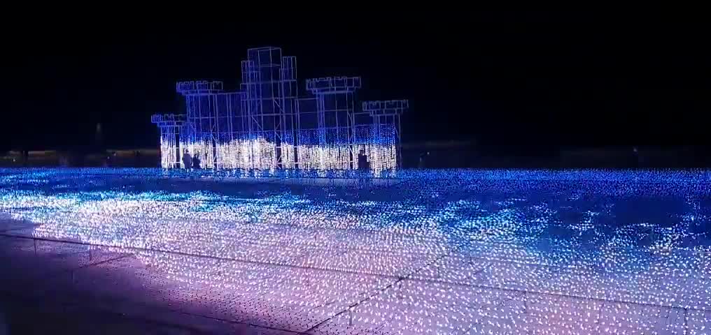 Asia Haeundae LED sea ice flower in the middle of the dolphin appearance 2~~~