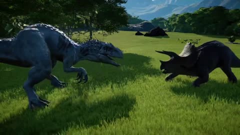 Indominus gets destroyed by trike