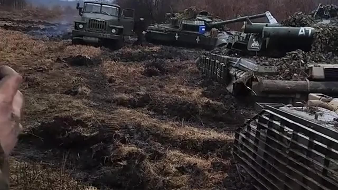 Tanks rumbled on the field. Ukraine