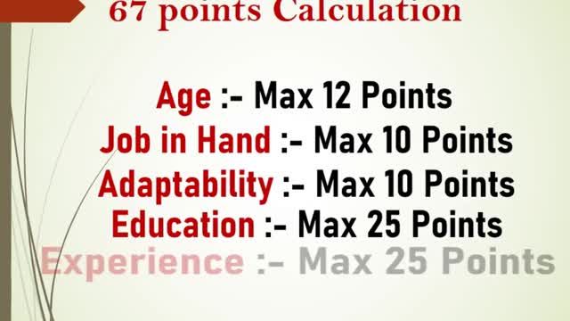 Canada PR Point System