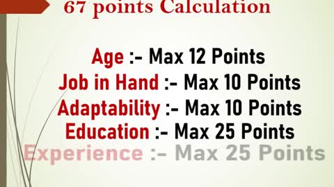 Canada PR Point System