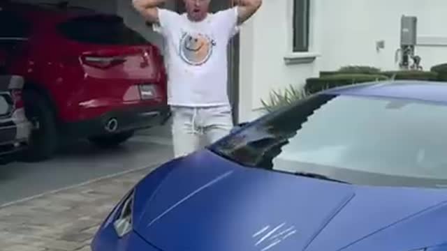 Scratching Lamborghini prank