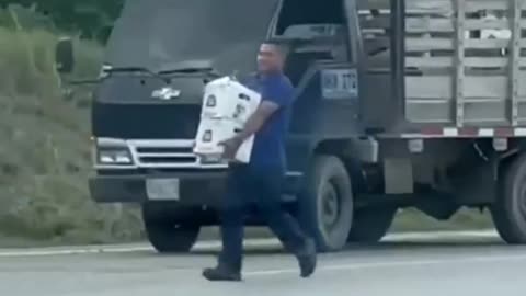 Free Beer From Truck in Colombia