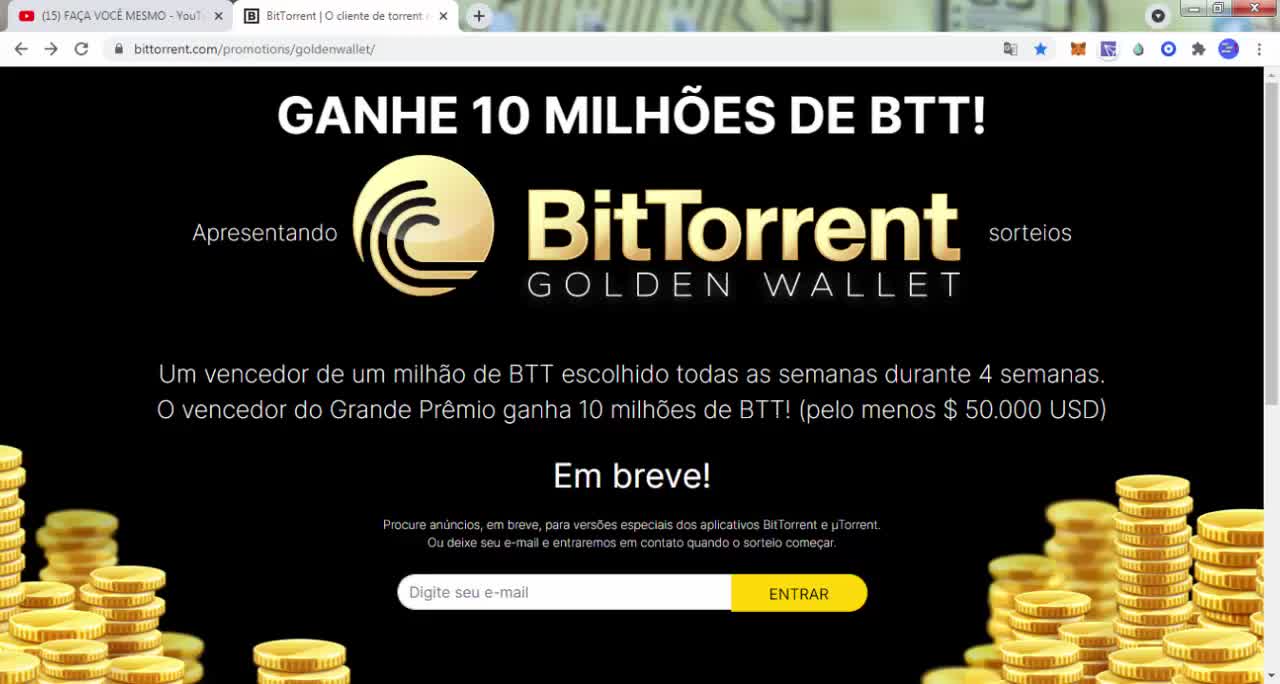 GANHE DE 1 MILHÃO HA 10 MILHÕES DE BTT