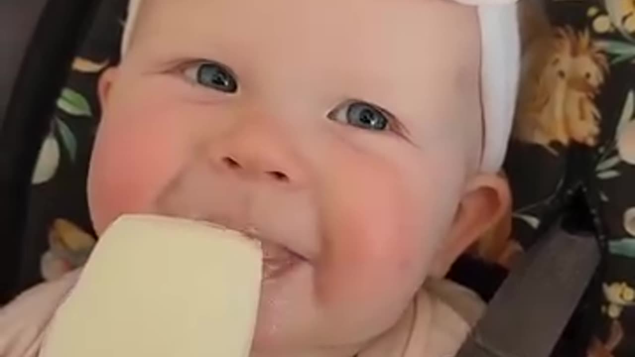 First time baby 🤱 eat ice-cream 🍦