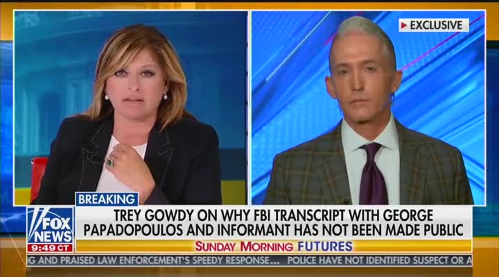 Trey Gowdy talks Mueller investigation on Fox News' 'Sunday Morning Futures'